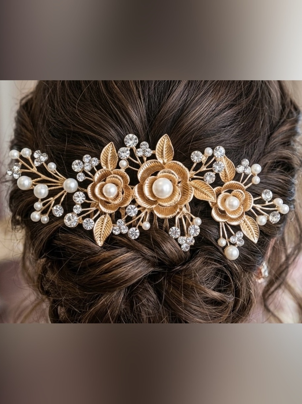 Vintage romantic rustic bridal wedding hair comb